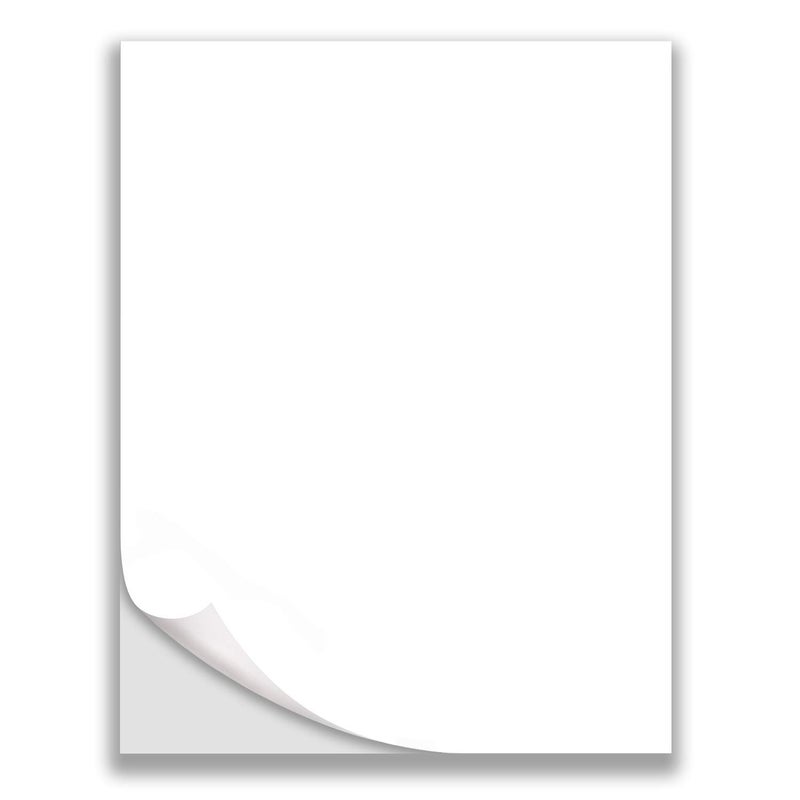 NextDayLabels - 8.5" x 11" - Full Sheet Labels, Blank White Matte Permanent Adhesive Sticker Labels for Laser/Ink Jet Printer (25 Sheets) - Image 1